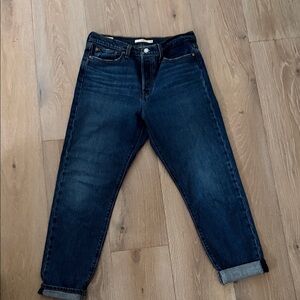Levi's Dark Blue Ankle Jeans